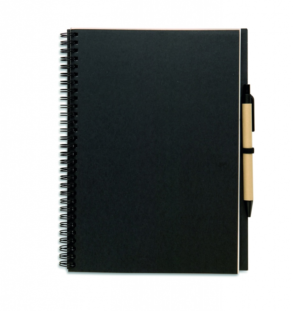 Logo trade corporate gifts picture of: Recycled notebook with pen