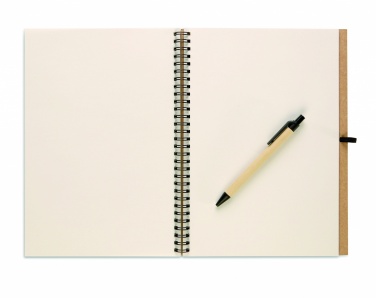 Logo trade business gift photo of: Recycled notebook with pen