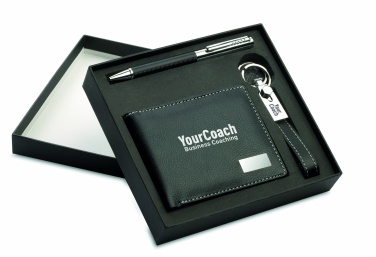 Logo trade promotional gift photo of: Ball pen key ring and wallet Lappeenranta