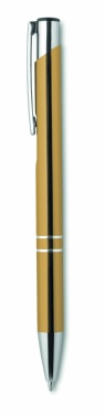 Logo trade promotional giveaways image of: Push button pen with black ink