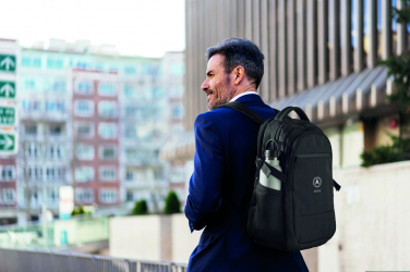 Logo trade promotional giveaways picture of: 600D RPET laptop backpack