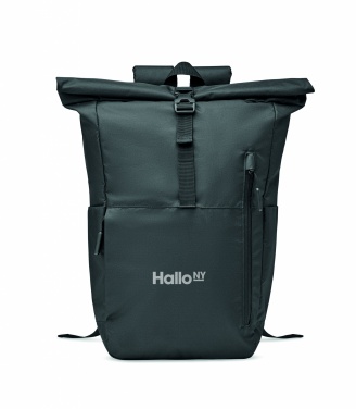 Logo trade promotional products picture of: 300D RPET rolltop backpack