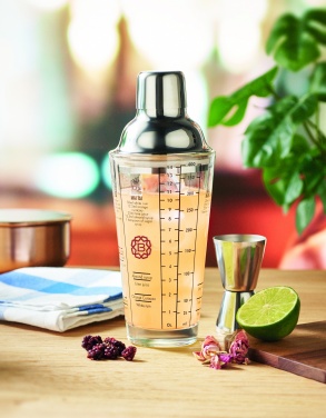 Logotrade advertising product image of: Glass cocktail shaker 400 ml