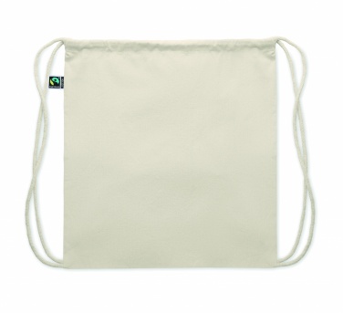 Logo trade promotional giveaways image of: Drawstring bag Fairtrade