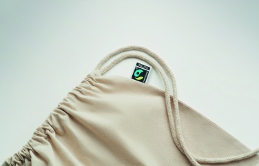 Logo trade promotional merchandise photo of: Drawstring bag Fairtrade