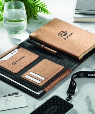 Logo trade business gift photo of: A5 portfolio in cork