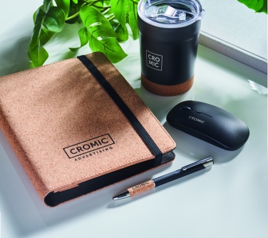 Logo trade promotional gifts picture of: A5 portfolio in cork