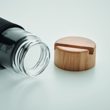 Logotrade promotional merchandise image of: Glass bottle bamboo lid 600ml