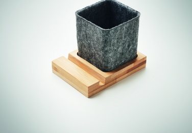 Logotrade advertising product image of: RPET felt pen pot phone stand