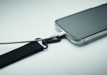 Logo trade promotional merchandise image of: Polyester phone wrist strap