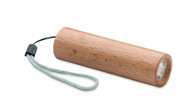 Logotrade promotional giveaway picture of: Beech wood rechargeable torch