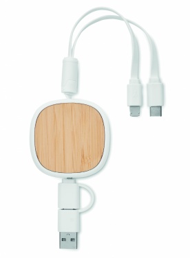 Logo trade promotional giveaways image of: Retractable charging USB cable