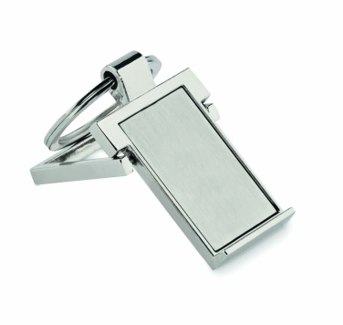 Logo trade business gift photo of: Metal key ring phone stand Seinajoki