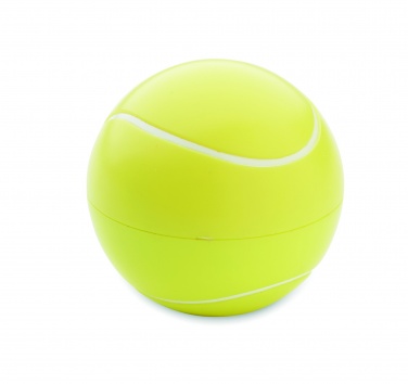 Logo trade promotional giveaways picture of: Lip balm in tennis ball shape