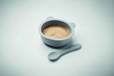 Logo trade promotional merchandise photo of: Silicone spoon, bowl baby set