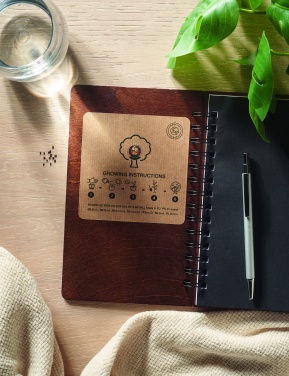 Logo trade advertising products picture of: A5 Birch tree GROWBOOK™