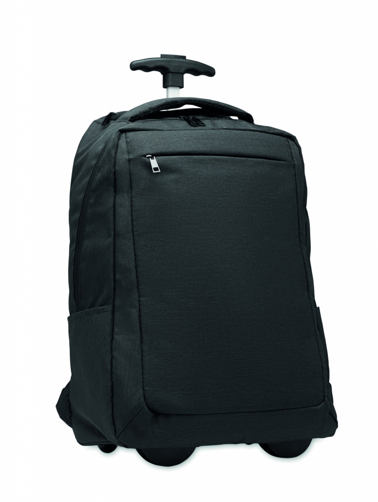 Logo trade corporate gifts picture of: A portable backpack trolley with wheels, made of 600D RPET polyester