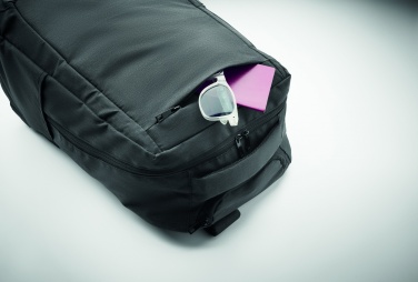 Logo trade advertising products image of: A portable backpack trolley with wheels, made of 600D RPET polyester