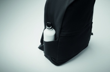 Logotrade advertising product picture of: A 15-inch laptop backpack made of recycled pre-consumer cotton and recycled polyester with customizable printing.