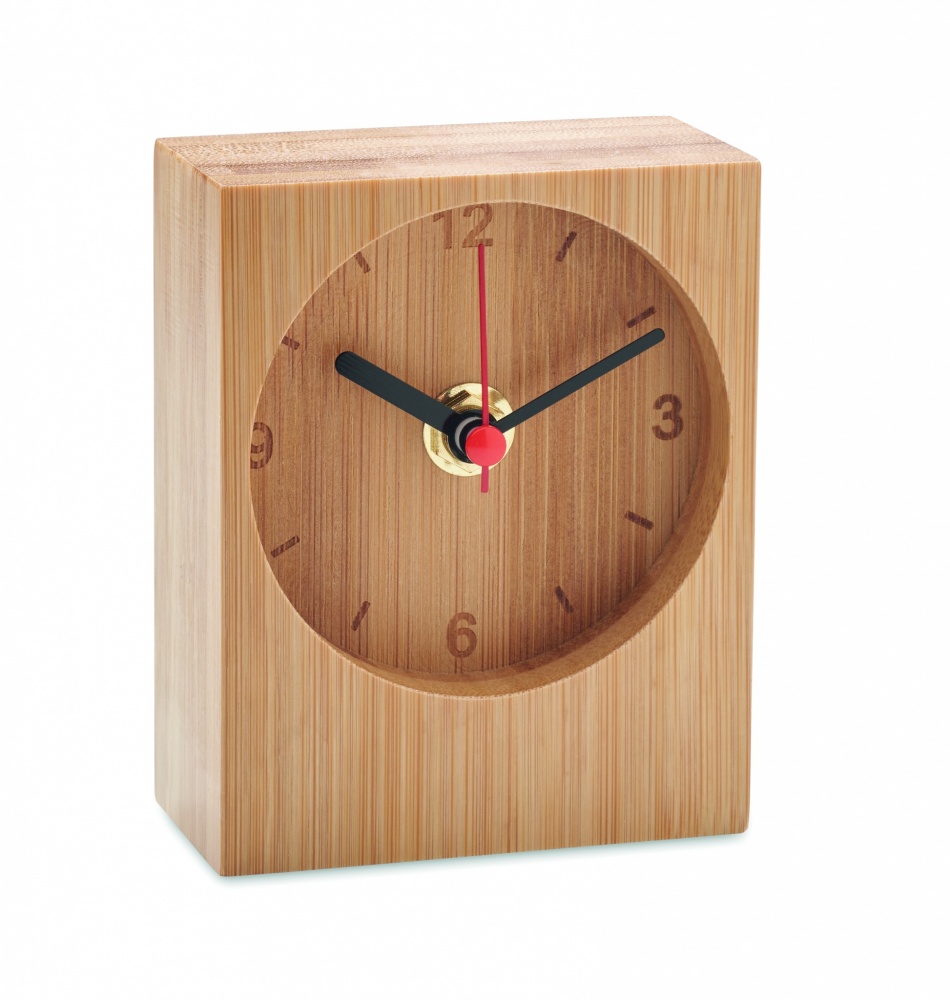 Logotrade advertising product image of: Bamboo table clock