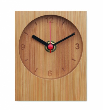 Logo trade promotional items picture of: Bamboo table clock