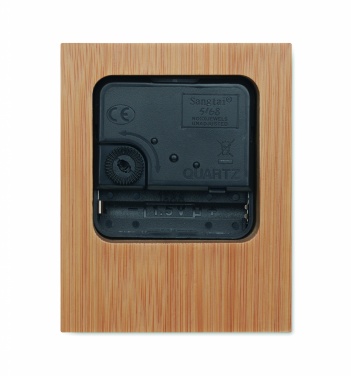 Logotrade promotional product image of: Bamboo table clock