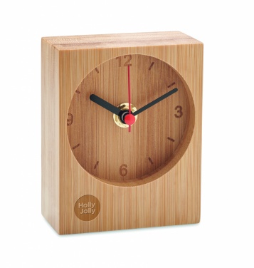 Logotrade corporate gift image of: Bamboo table clock