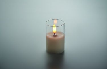 Logo trade promotional merchandise photo of: LED wax candle in glass holder