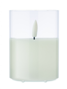 Logo trade corporate gifts picture of: LED wax candle in glass holder