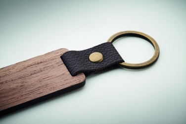 Logotrade business gifts photo of: Key ring in walnut and PU Kokkola