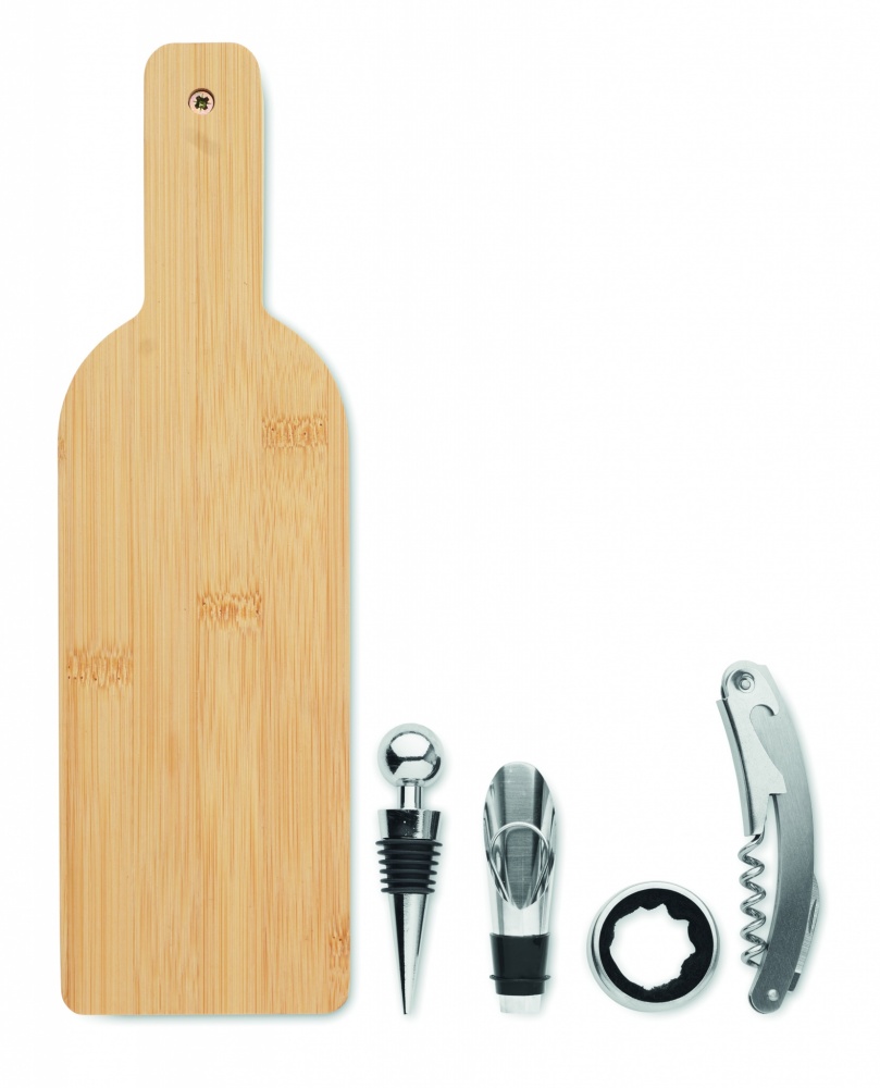 Logo trade promotional merchandise photo of: Bottle shaped wine set
