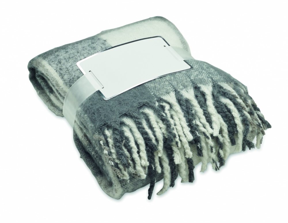 Logo trade promotional merchandise photo of: Chequered mohair blanket