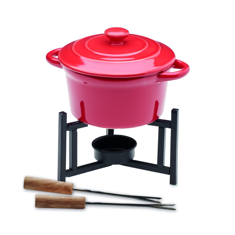 Logo trade promotional products picture of: Ceramic fondue set 300 ml