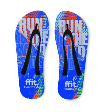Logo trade business gifts image of: Sublimation beach slippers
