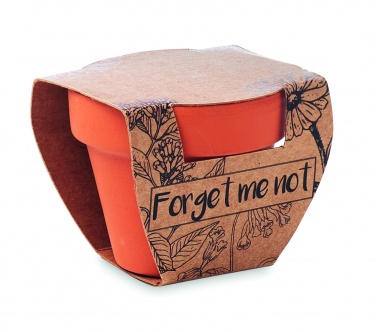 Logo trade promotional giveaways image of: Terracotta pot 'forget me not'
