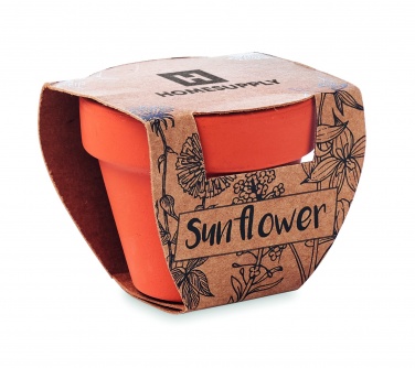 Logo trade advertising product photo of: Terracotta pot 'sunflower'