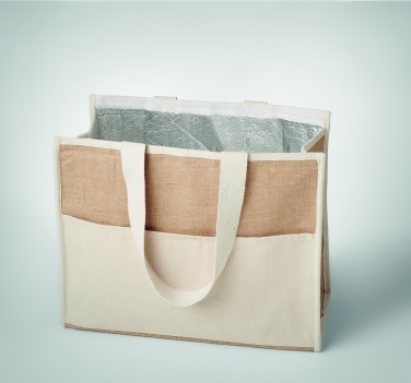 Logotrade advertising products photo of: Jute and canvas cooler bag