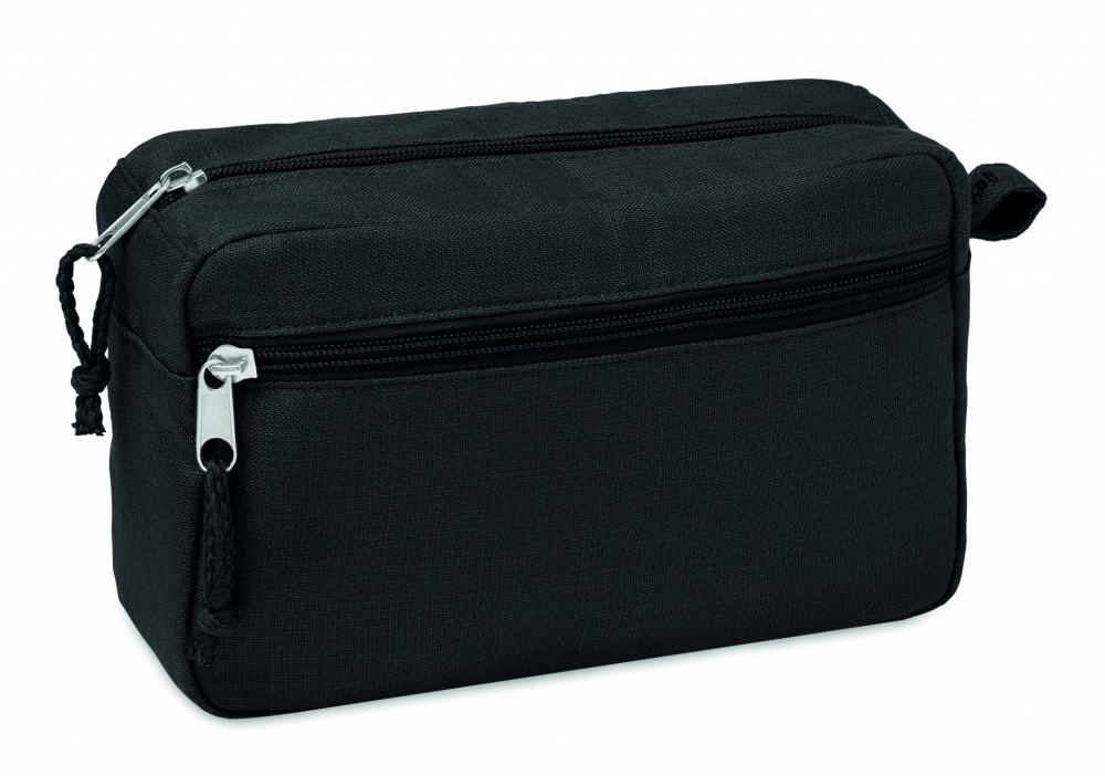 Logotrade promotional gift picture of: Hemp toilet bag hemp 200 gr/m²