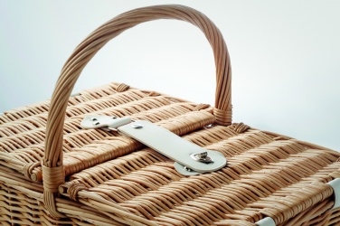 Logo trade advertising products image of: Wicker picnic basket 4 people