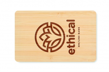 Logo trade corporate gift photo of: RFID card in bamboo material