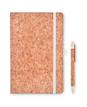 Logo trade corporate gift photo of: A5 cork notebook with pen