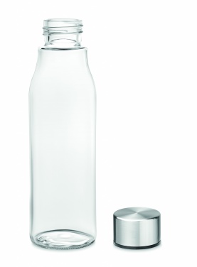 Logo trade promotional giveaways image of: Glass drinking bottle 500 ml