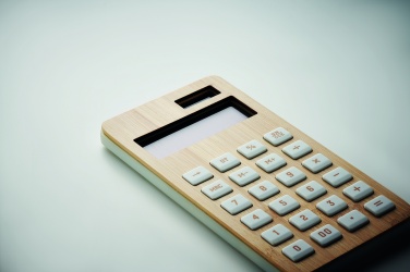 Logo trade promotional gifts picture of: 12 digit bamboo calculator
