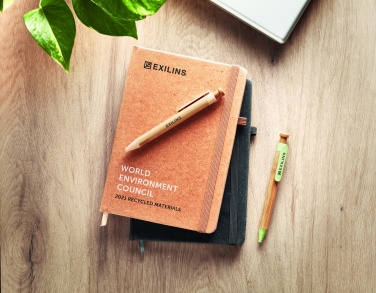 Logotrade corporate gifts photo of: Recycled Leather A5 notebook