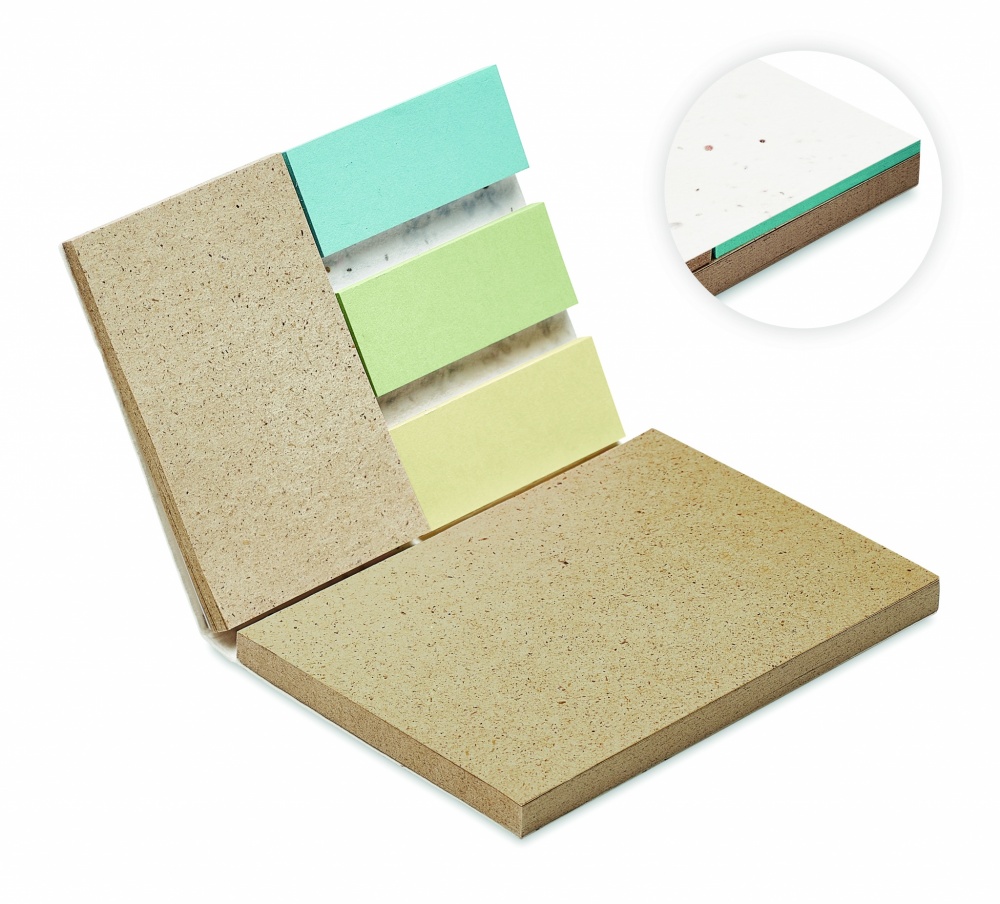 Logo trade advertising products image of: Grass/seed paper memo pad