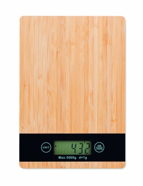 Logotrade promotional merchandise picture of: Bamboo digital kitchen scales