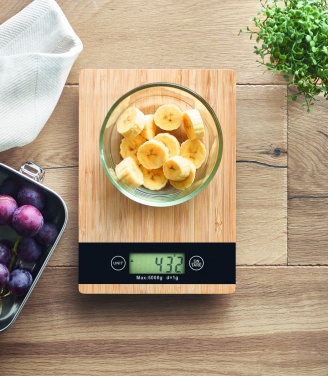 Logotrade advertising products photo of: Bamboo digital kitchen scales