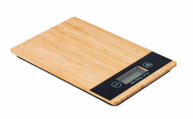 Logo trade business gifts image of: Bamboo digital kitchen scales