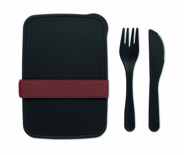 Logo trade promotional merchandise photo of: Lunch box with cutlery