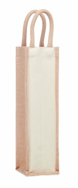 Logo trade advertising products image of: Jute wine bag for one bottle